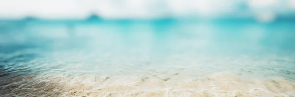 Tropischer Strand Bokeh Panorama Sommerlicher Hintergrund — Stockfoto