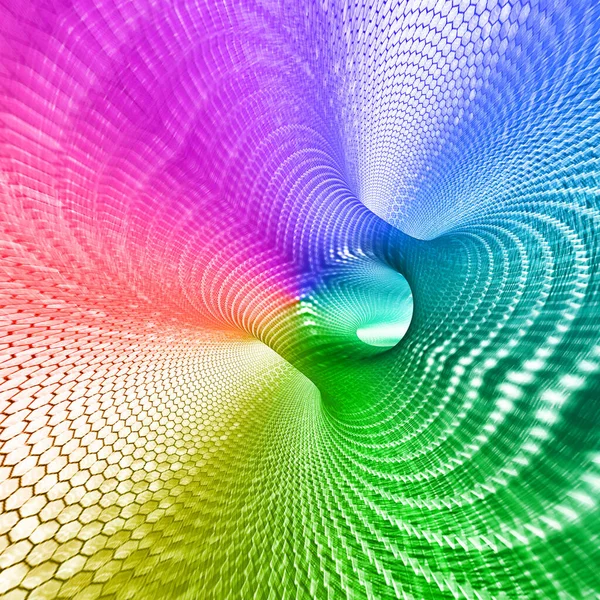 Arcobaleno Colori Tecnologia Sfondo Rendering — Foto Stock