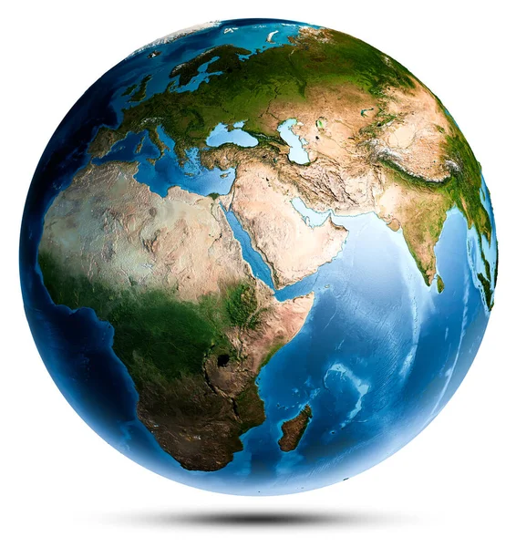 Planet Earth Globe World Elements Image Furnished Nasa Rendering — Stockfoto