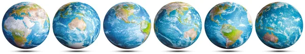 Globe Planet Earth Set Elements Image Furnished Nasa Rendering — Stock Photo, Image