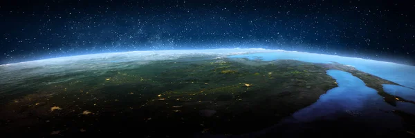 Дальний Восток Пейзаж Космоса Элементы Этого Изображения Предоставлены Наса Рендеринг — стоковое фото