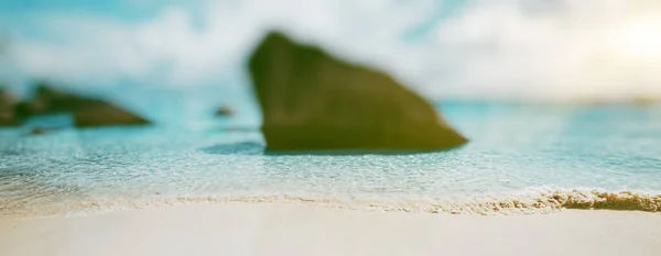Пляж Тропічного Океану Розмитий Фон — стокове фото