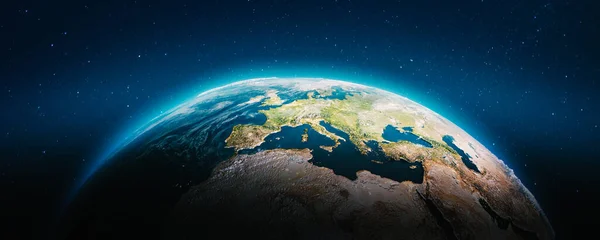 Planeta Tierra Europa Elementos Esta Imagen Proporcionados Por Nasa Renderizado — Foto de Stock
