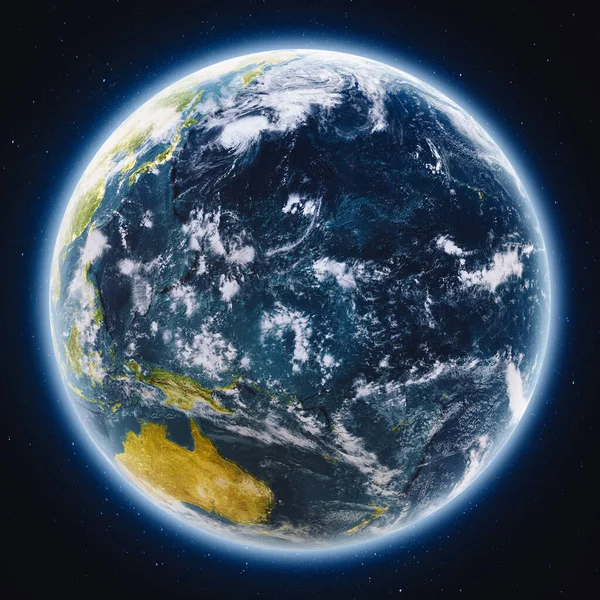 Gece Dünya Gezegeni Küresi Görüntünün Elementleri Nasa Tarafından Döşenmiştir Oluşturma — Stok fotoğraf