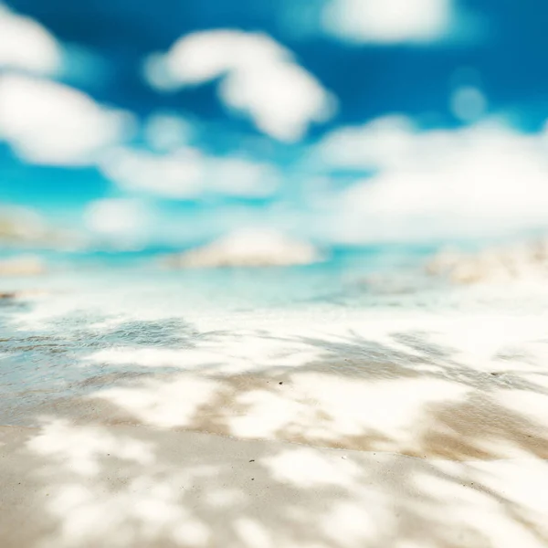 Spiaggia Tropicale Dell Oceano Paradiso Dei Caraibi — Foto Stock