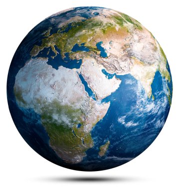 Earth globe world map. Elements of this image furnished by NASA. 3d rendering