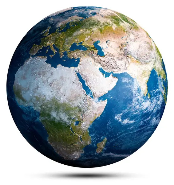 Earth Globe World Map Elements Image Furnished Nasa Rendering — ストック写真