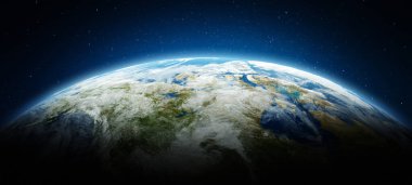Kuzey Kanada - Dünya gezegeni. Bu görüntünün elementleri NASA tarafından döşenmiştir. 3d oluşturma
