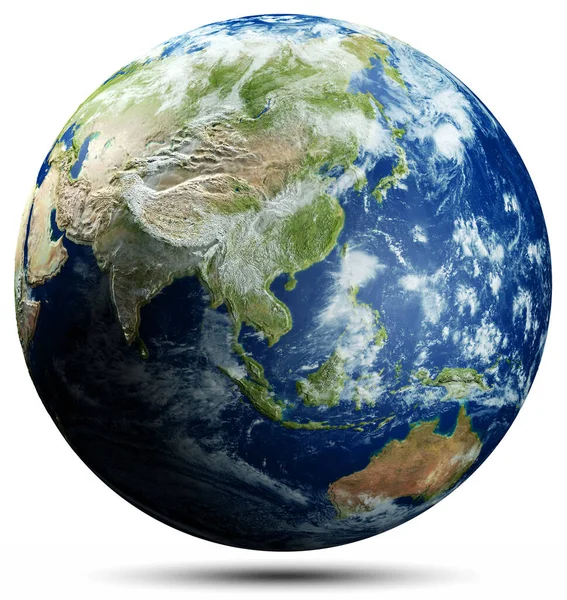 South East Asia Planet Earth Elements Image Furnished Nasa Rendering — Stock Photo, Image