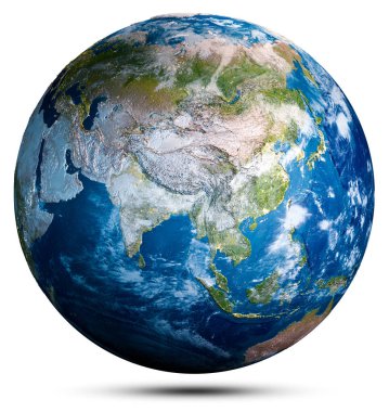 Dünya haritası. Bu görüntünün elementleri NASA tarafından döşenmiştir. 3d oluşturma