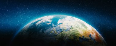 Coğrafya dünya gezegen. Nasa tarafından döşenmiş bu görüntü unsurları. 3D render