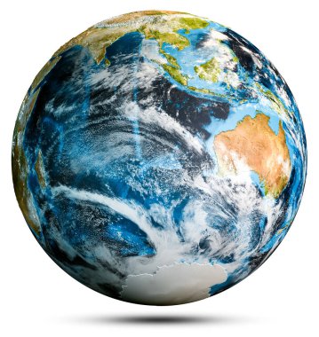 Dünya haritası gezegeni. Bu görüntünün elementleri NASA tarafından döşenmiştir. 3d oluşturma