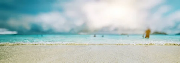 模糊的热带海滩 简单的背景 — 图库照片