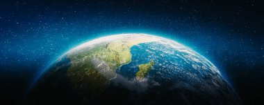 Dünya gezegeni, Afrika, Madagaskar. Bu görüntünün elementleri NASA tarafından döşenmiştir. 3d oluşturma