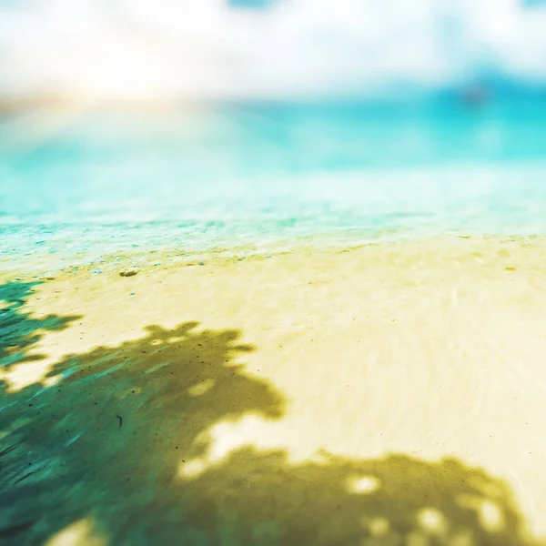 Tropicale Sole Spiaggia Sfocatura Sfondo — Foto Stock