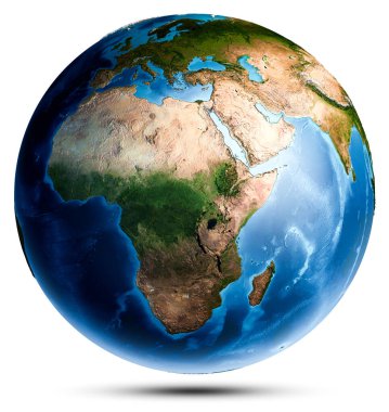 Planet Earth globe world. Elements of this image furnished by NASA. 3d rendering