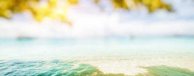 Tropik okyanus dalgası panorama arka planı