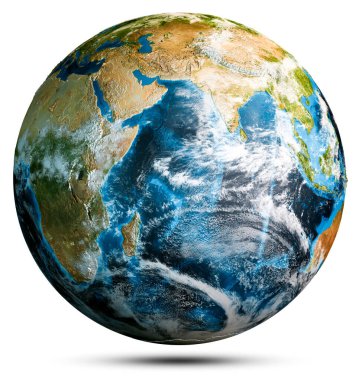 Dünya haritası gezegeni. Bu görüntünün elementleri NASA tarafından döşenmiştir. 3d oluşturma