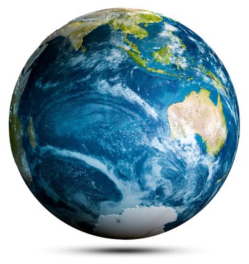 Earth globe world map. Elements of this image furnished by NASA. 3d rendering