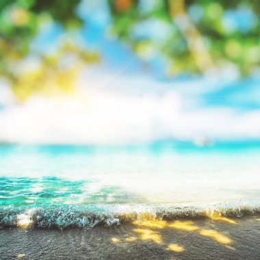 Tropikal okyanus sahili arka planı