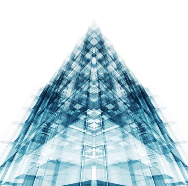 İnşaat mimari arka plan. Beyaz izole. 3D render