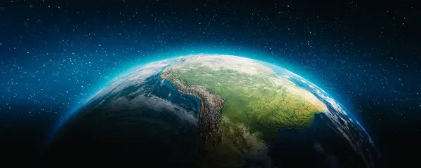 Planet Earth - South America. Elements of this image furnished by NASA. 3d rendering