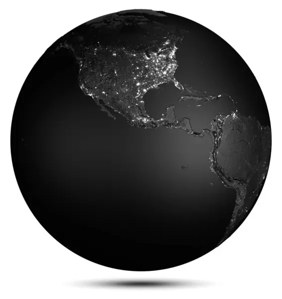Earth Planet Globe World Elements Image Furnished Nasa Rendering — Stock Photo, Image