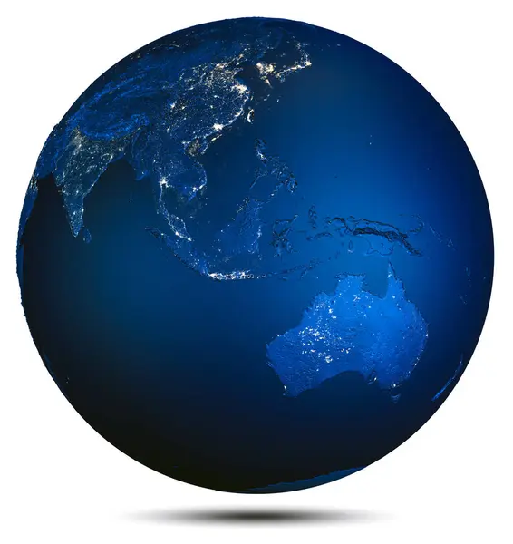 Earth Planet Map Elements Image Furnished Nasa Rendering — Stock Photo, Image