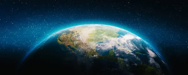 Planet Earth - America map. Elements of this image furnished by NASA. 3d rendering