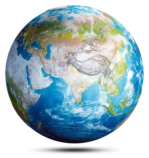 World Globe Planet Elements Image Furnished Nasa Rendering — Stock Photo, Image