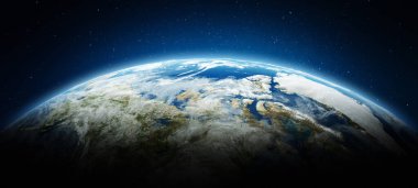 Kuzey Kanada - Dünya gezegeni. Bu görüntünün elementleri NASA tarafından döşenmiştir. 3d oluşturma
