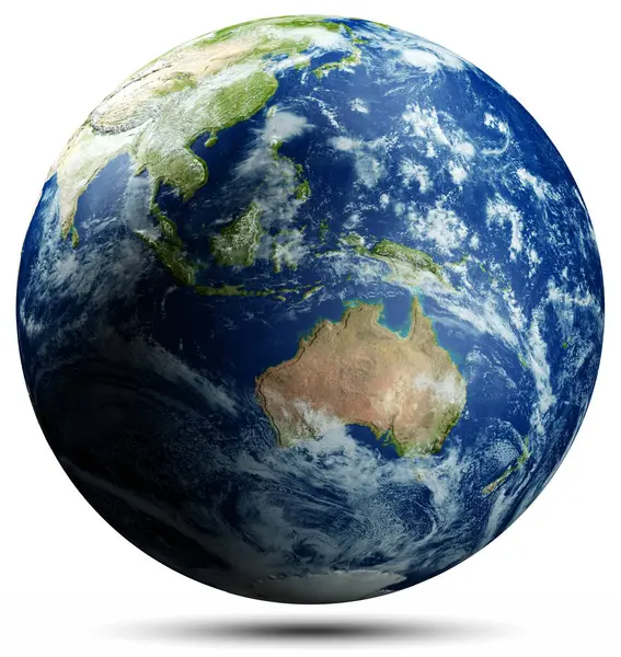 South East Asia Australia Planet Earth Elements Image Furnished Nasa — Stock Photo, Image