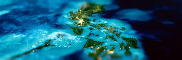 Isole Filippine Mappa Miniatura Elementi Questa Immagine Forniti Dalla Nasa Fotografia Stock