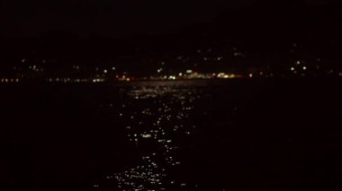 Nith shot of sea with moonlight