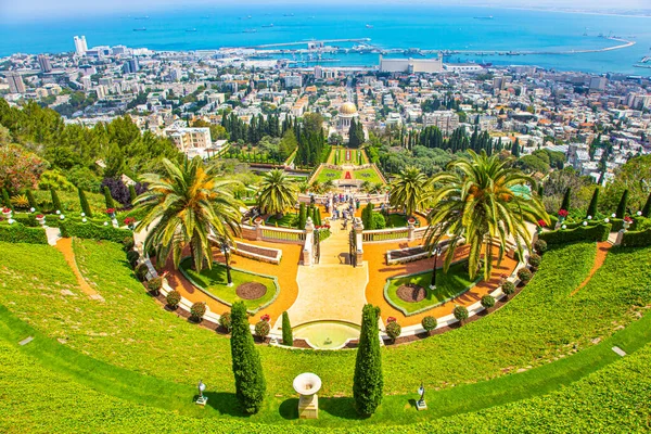 Haifa Israel May 2017 Bahai World Center Mount Carmel 朝圣中心和受欢迎的旅游胜地 — 图库照片