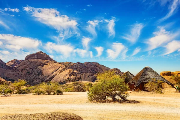 Africa Namibia Spitzkoppe Piccolo Pittoresco Massiccio Roccioso Della Namibia Magnifici — Foto Stock