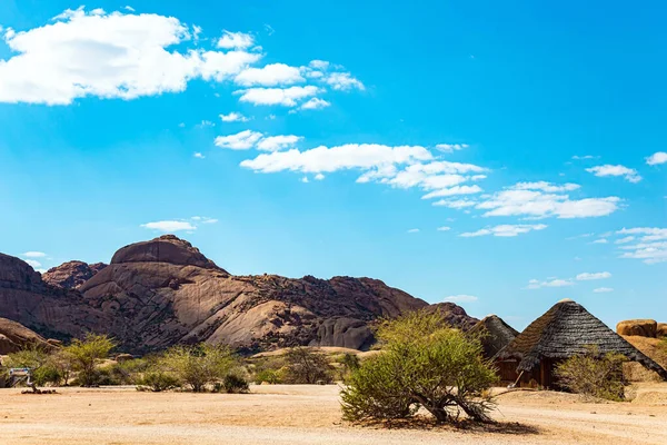 Afrika Namibie Spitzkoppe Malebný Skalní Masiv Namibii Nádherné Červenooranžové Pozůstatky — Stock fotografie
