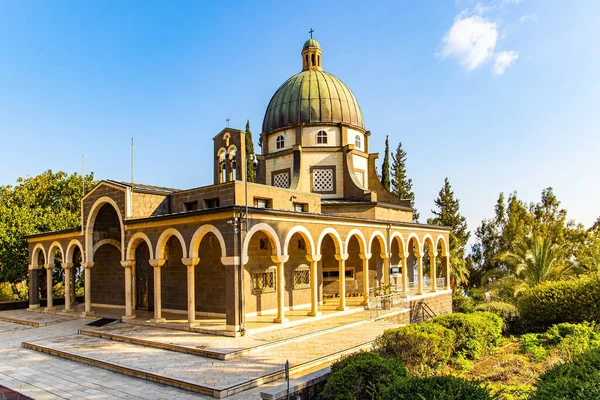 Easter is the feast of the resurrection of Christ. Magnificent monastery. The Church of the Beatitudes is a Catholic church of the Italian Franciscan convent on the Mount of Beatitudes.