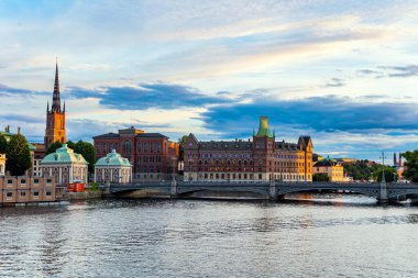 Stockholm is the capital of Sweden. Hot summer day in Stockholm. Wonderful excursion to the northern capital. 