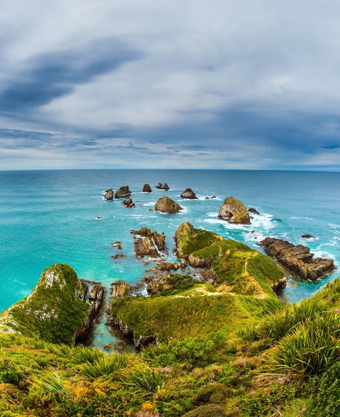 South Island New Zealand Picturesque Coast Pacific Ocean Nugget Points — Stock Photo, Image
