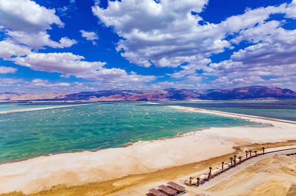 Ongewoon Mooi Landschap Prachtige Dode Zee Het Water Reflecteert Het — Stockfoto