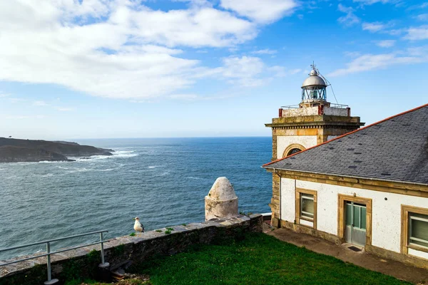 Majestuoso Océano Atlántico Asturias Viaje Romántico España Faro Impresionante Arquitectura — Foto de Stock