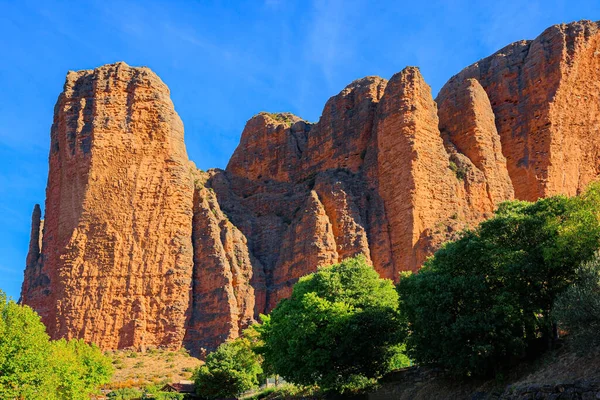 Part Foothills Pyrenees Magnificent Mallets Riglos Conglomerate Rock Formations Hoya — Stockfoto