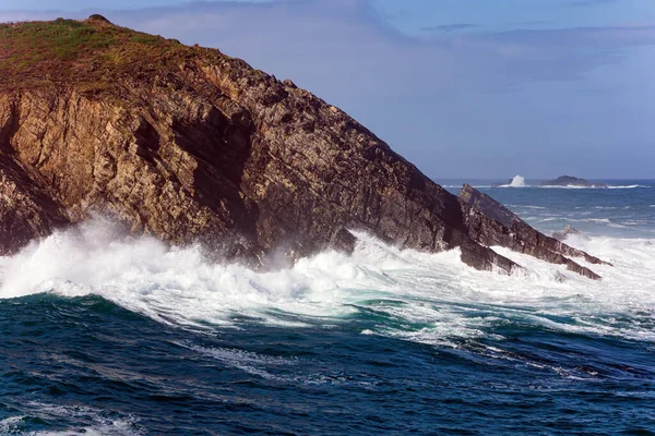 Magnifico Oceano Atlantico Pittoresco Porto Peschereccio Della Città Luarca Nella — Foto Stock