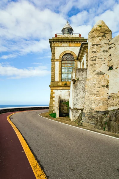 Bella Strada Faro Chapel Atalaya Costa Atlantica Asturie Insolito Impressionante — Foto Stock