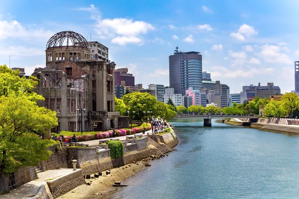 Hiroşima Japonya Atom Kubbesi Hiroşima Şehrinin Nükleer Bombardımanının Sembolü Olarak — Stok fotoğraf