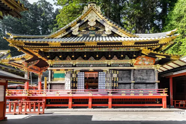 Japan.The temple and shrine of Nikko Tosho-gu is dedicated to the shogun Tokugawa Ieyasu. Building complex built in 1617. Magnificent ornate temple with gilded roof