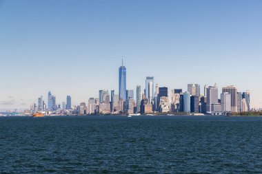 New York City silueti. Manhattan Gökdelenleri Panoraması