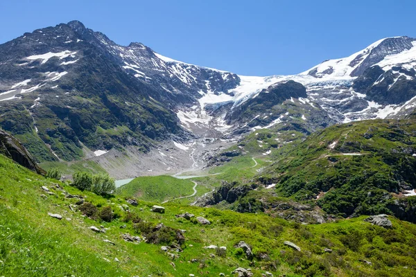 Πανοραμική Θέα Των Άλπεων Βουνά Χιόνι Στην Ελβετία — Φωτογραφία Αρχείου