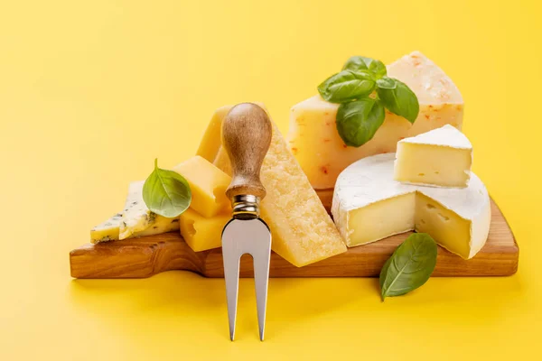Various Cheese Board Cheese Fork —  Fotos de Stock